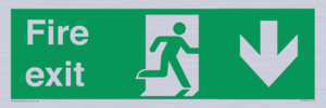 Fire Exit Down Arrow